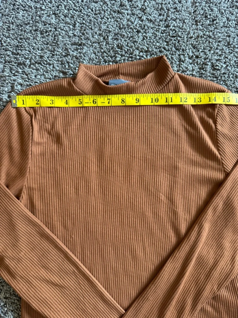 Olivia Rae Ribbed Mock Neck Top - Chestnut‎ (108)